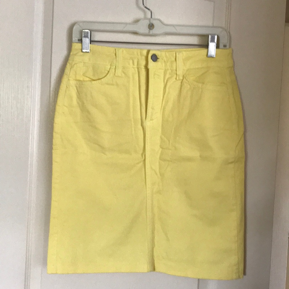Yellow NYDJ denim skirt